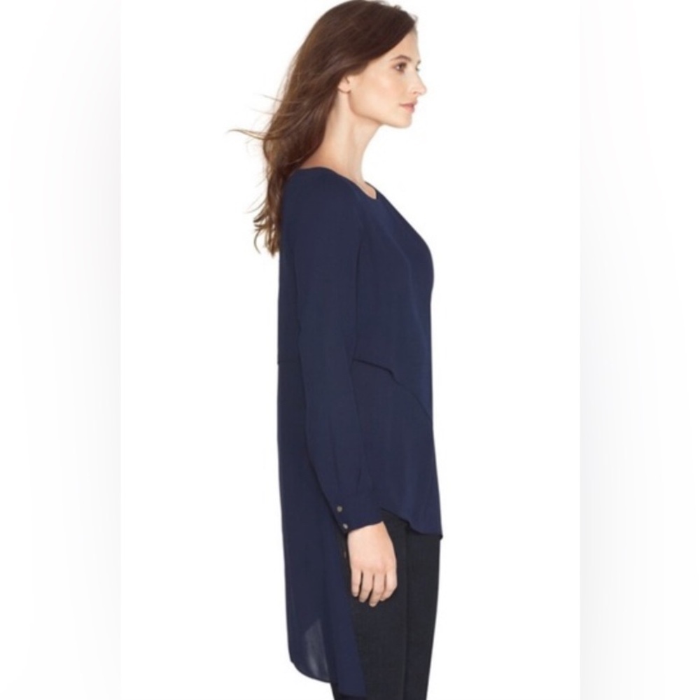 WHBM - Asymmetric Layered Tunic Blouse - Picture 4 of 15